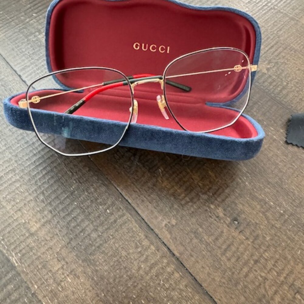 Gucci Glasses Gold / Black NEW - Picture 6 of 12
